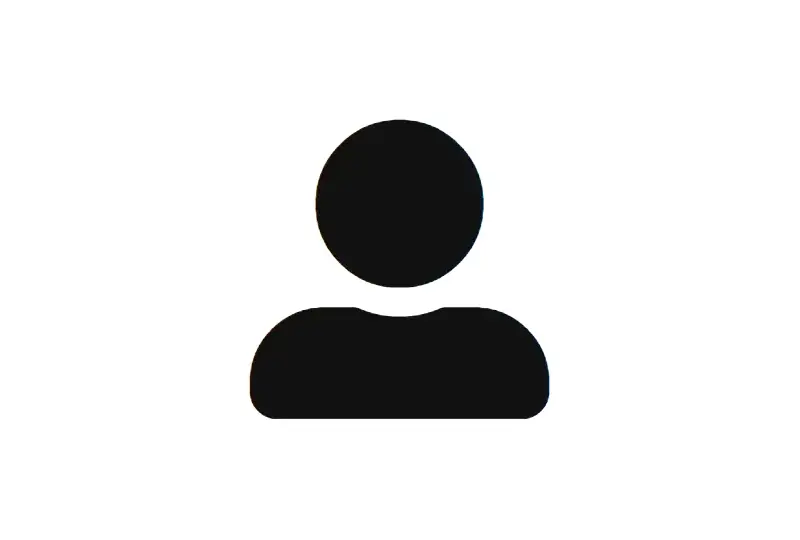 User profile icon on white background.